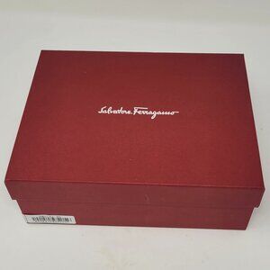 Authentic Salvatore Ferragamo Red Box w/Tissue and Card
